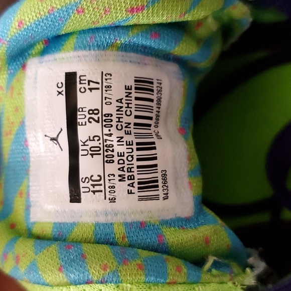 Jordan Bell-Air Shoes, Black, Kids Size 11c - Picture 3 of 4